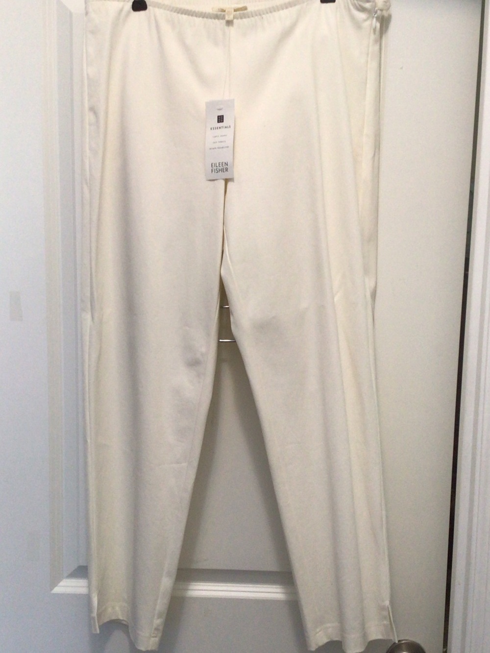 Eileen Fisher Off-White Straight Leg Pants